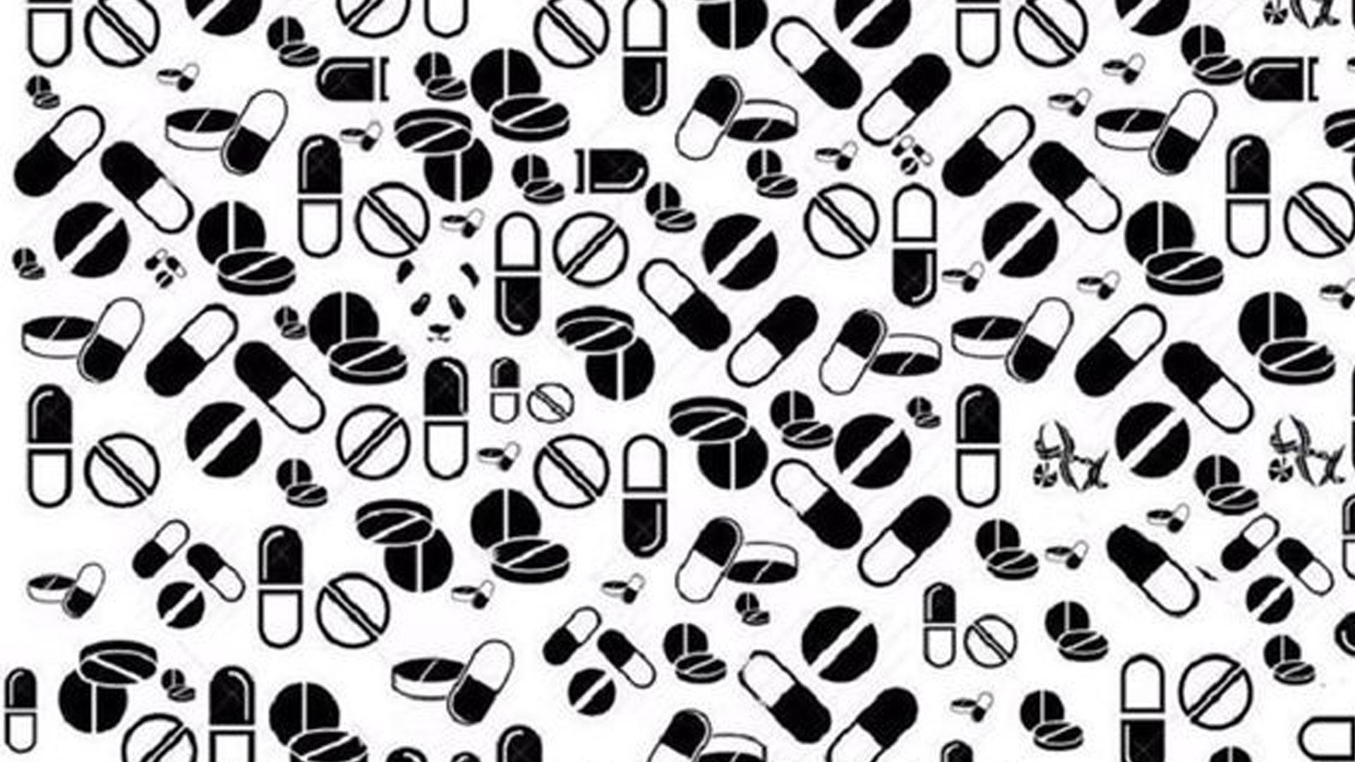 You have the eyes of a hawk if you can spot the panda hidden among the pills