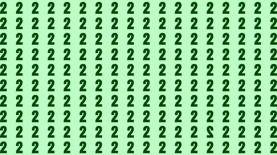 Observation Skills Test: If you have Sharp Eyes Find the inverted number 2 in 8 Seconds?