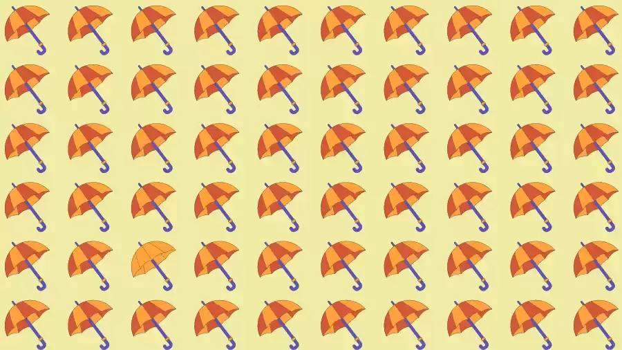 Optical Illusion Brain Test: If you have Eagle Eyes find the Odd Umbrella in 8 Seconds