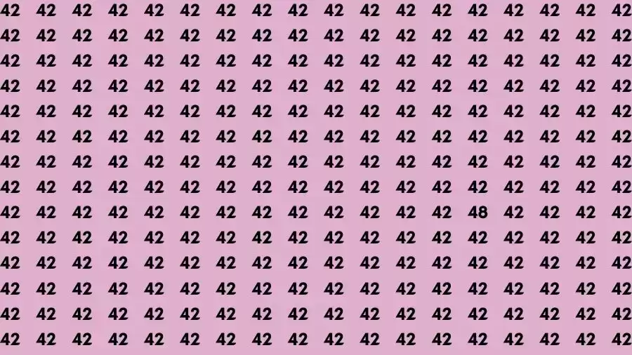 Optical Illusion Brain Test: If you have Sharp Eyes Find the number 48 in 20 Secs