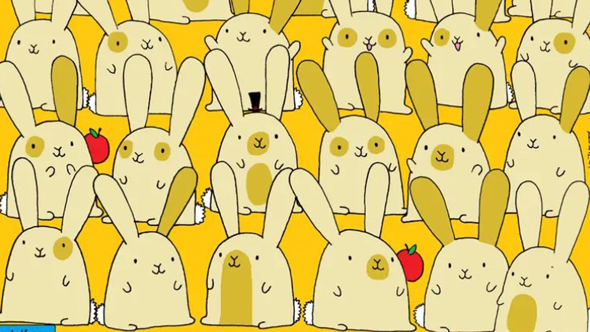 You could be the record holder if you can spot the odd one out in this rabbit scene - but you only have 20 seconds