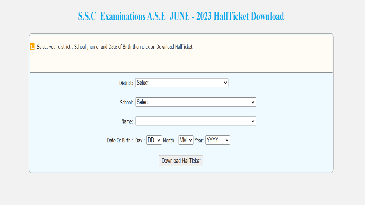 TS SSC Supplementary Hall Ticket 2023 Released