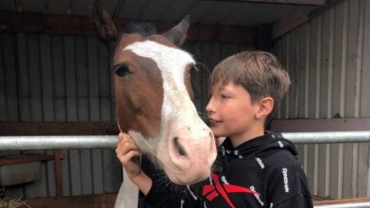 A real hero.  Brave boy jumps into cold water to save drowning horse