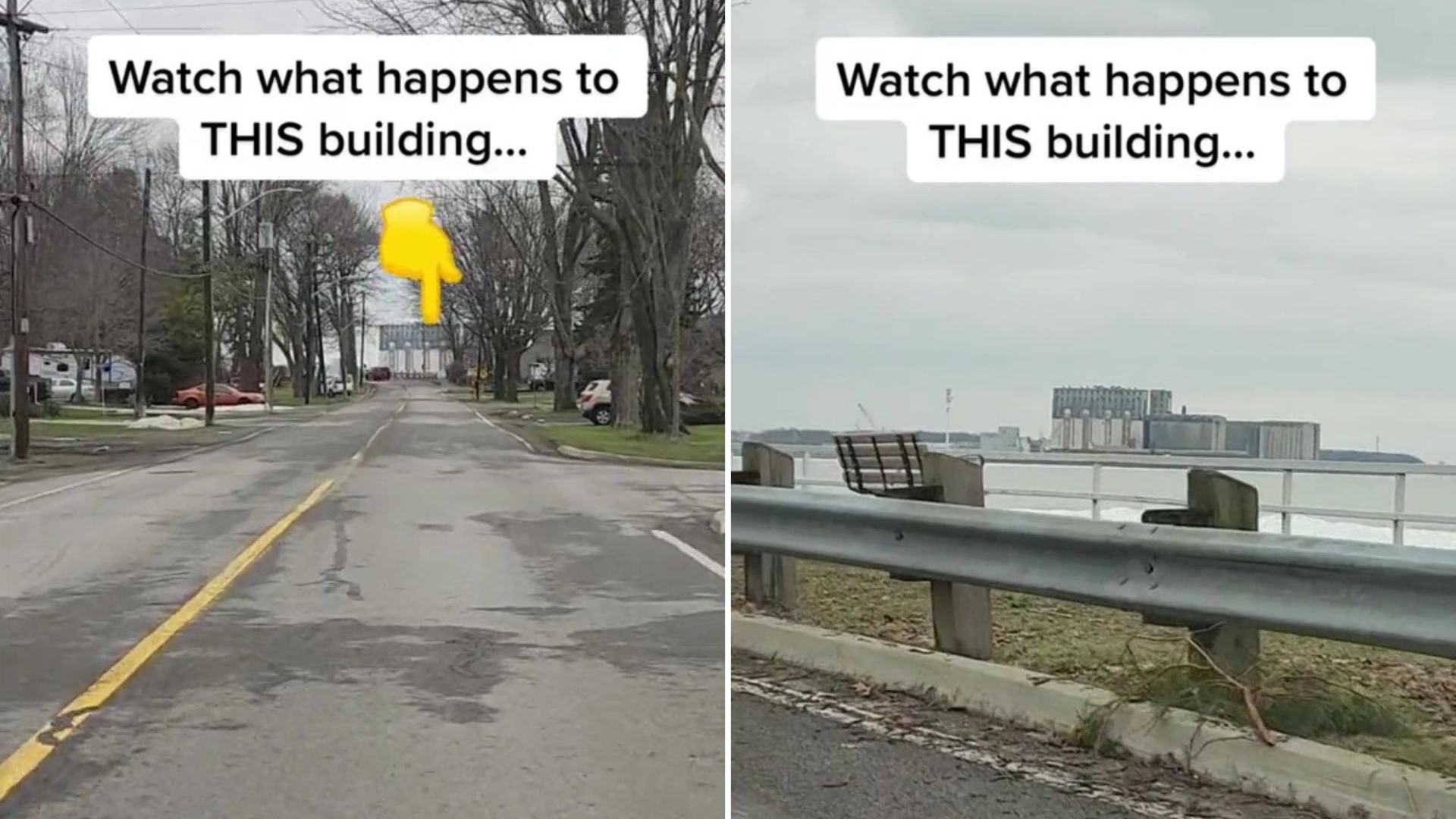 A stunning optical illusion shows a building getting smaller as you get closer to it, but how?