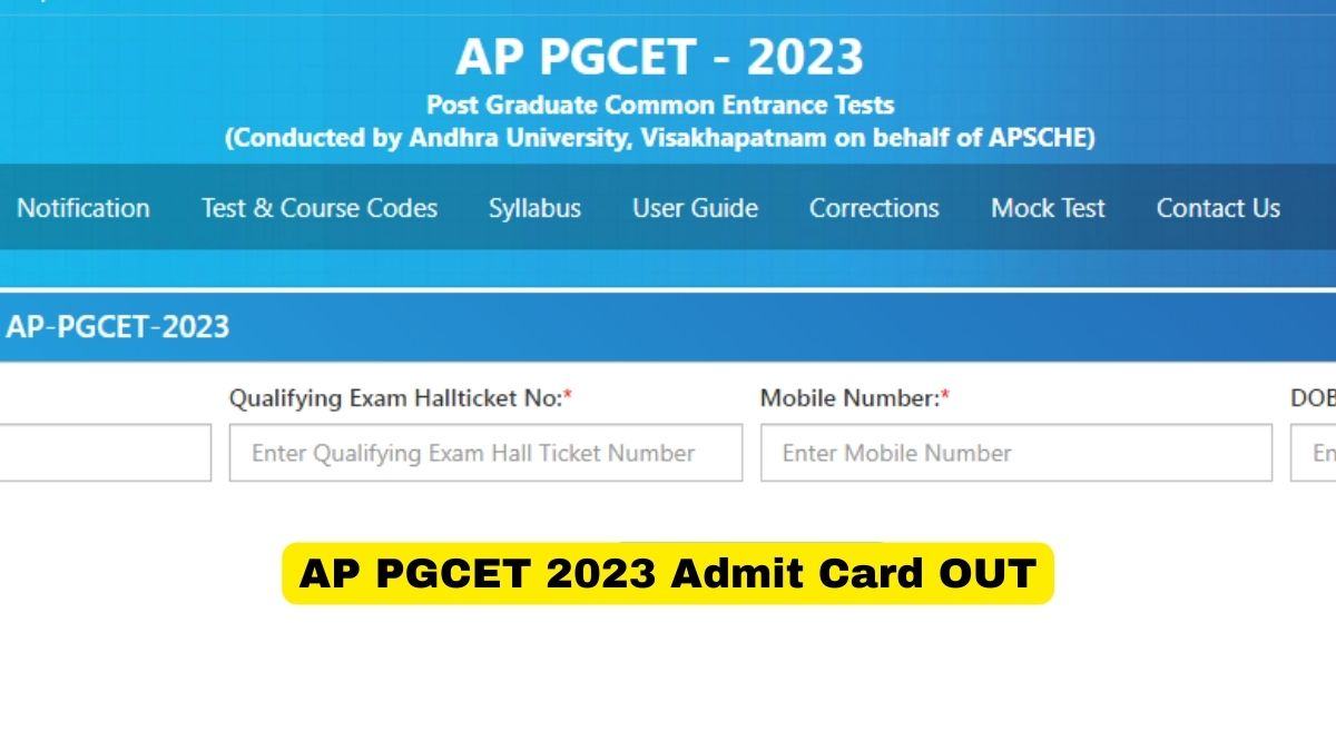 AP PGCET Admit Card 2023 Released