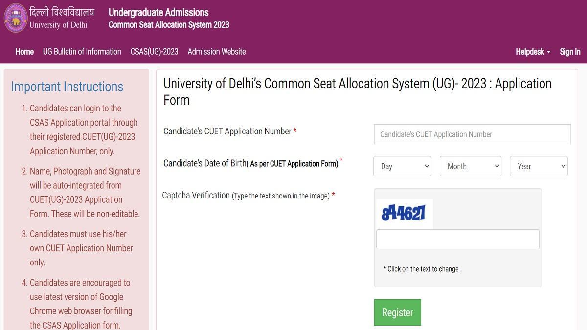 DU UG Admission 2023 Registrations