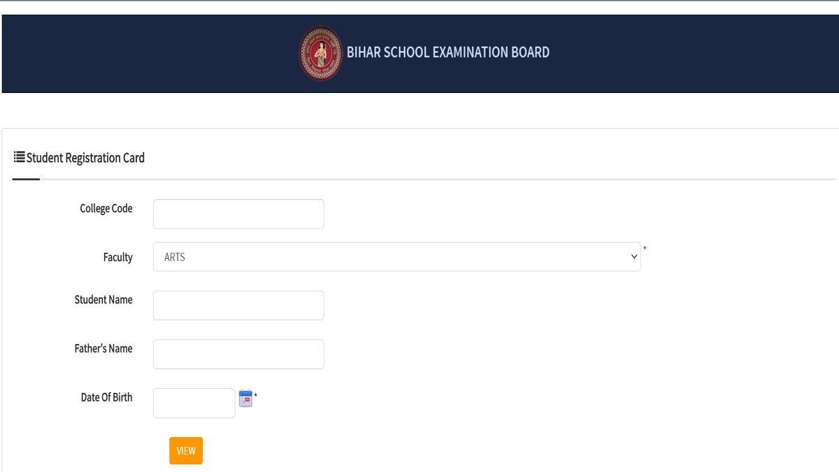 BSEB 12th dummy registration card 2023