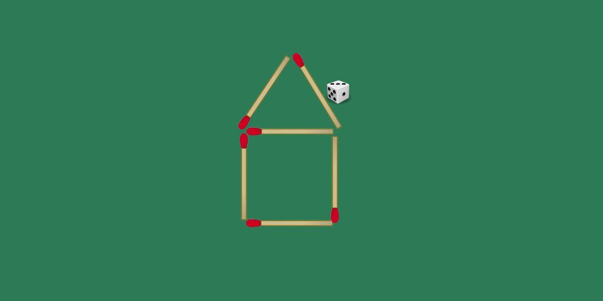 Brain teaser: Can you use your genius IQ to move just 3 matches and get the die into the house?