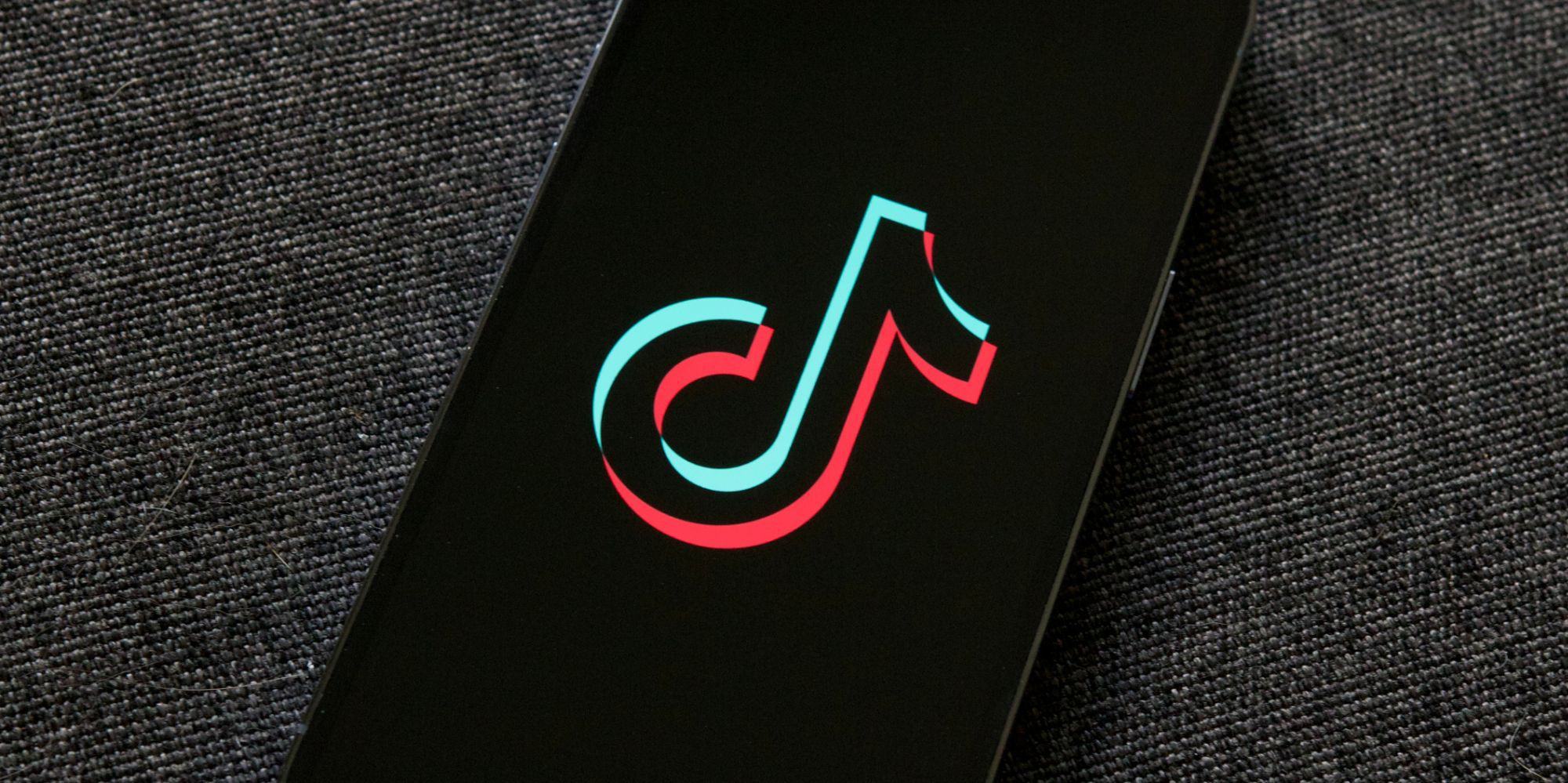 TikTok logo on an iPhone