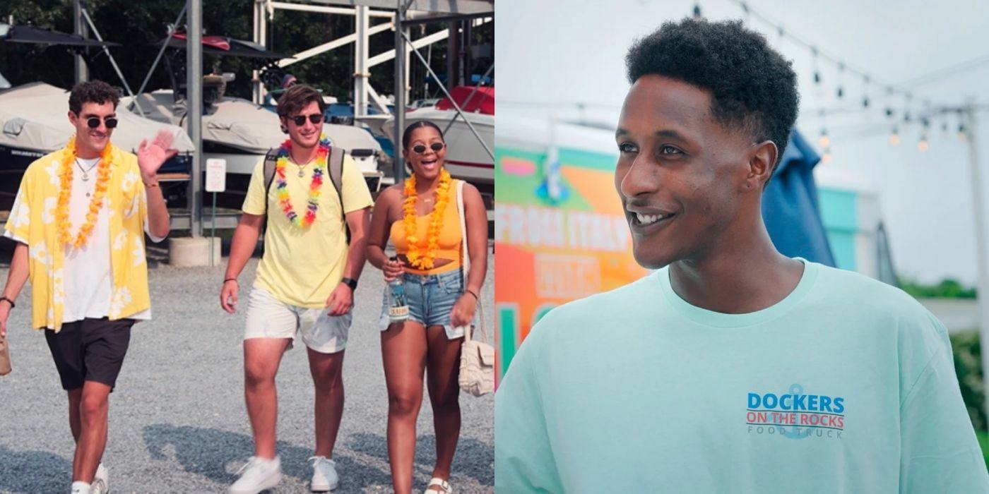 Split image of Reid, Frankie, Juliet and Habs on Forever Summer Hamptons