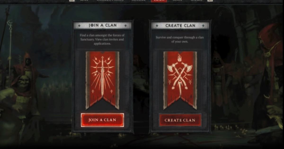 How to make or join a clan in Diablo 4