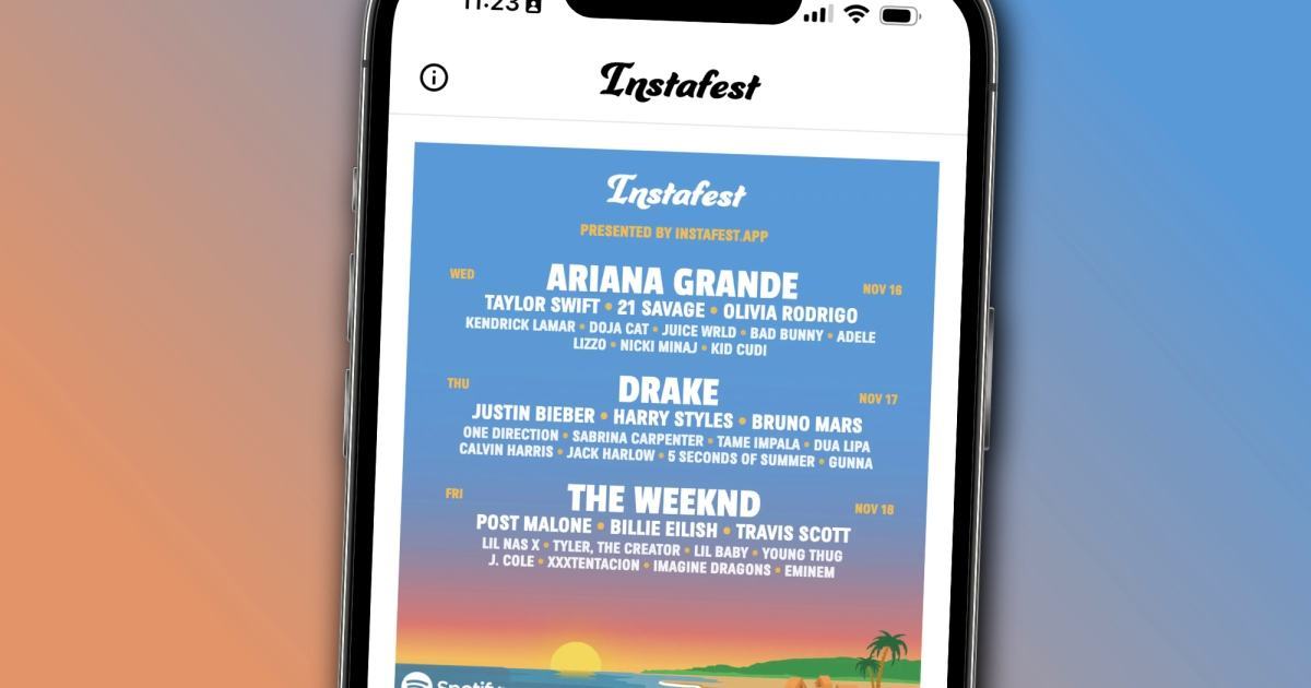 Instafest app: How to make your own Spotify festival lineup