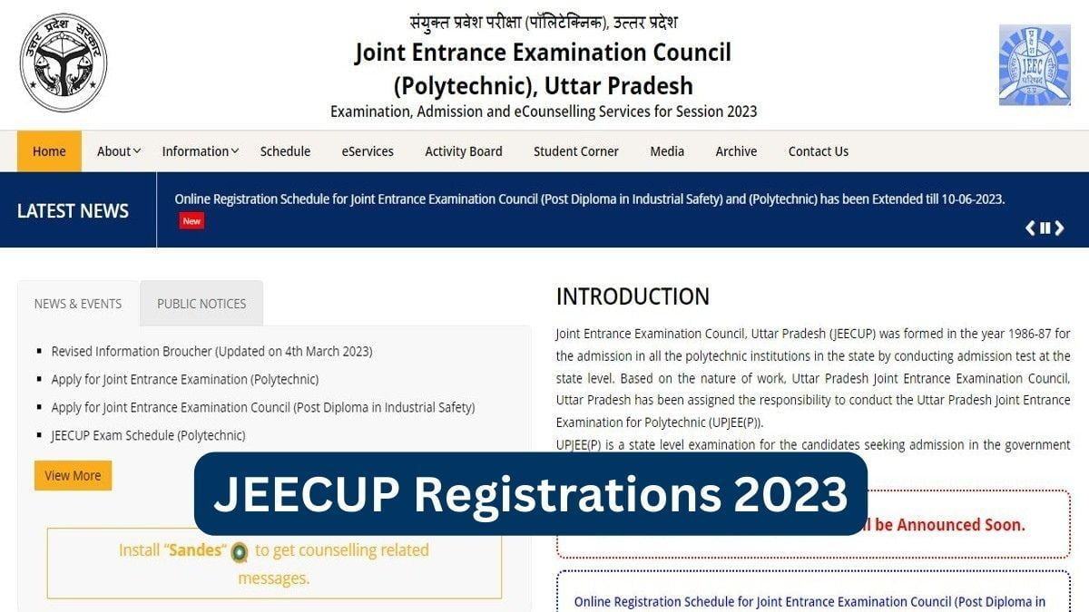 JEECUP Registrations 2023