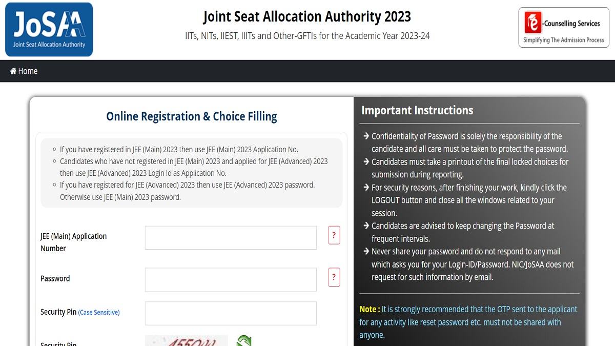 JoSAA Mock Allocation Result 2023