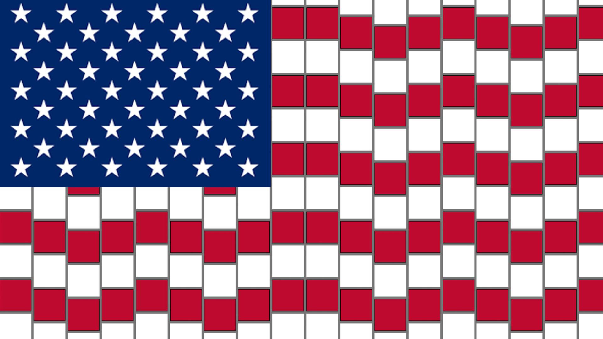 July 4 US flag optical illusion has left viewers scratching their heads - which way do you see the stripes going?