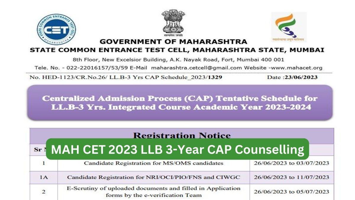 MAH CET 3-Year LLB 2023 Counselling