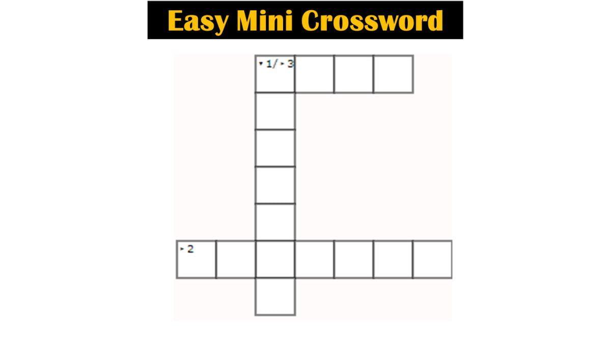 Mini Crossword with Answers