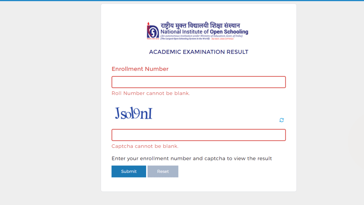 NIOS Class 12th Result 2023 Declared at results.nios.ac.in