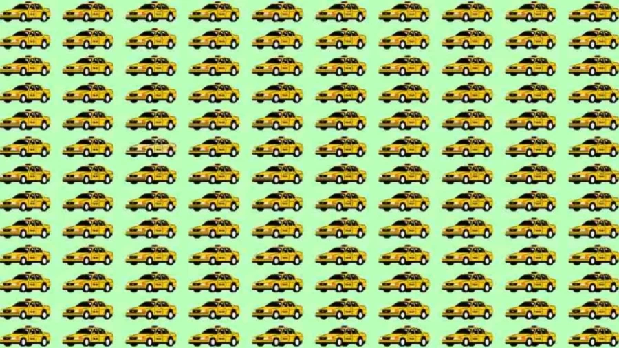 Optical Illusion Brain Test: Try finding the Odd Taxi within 10 Seconds