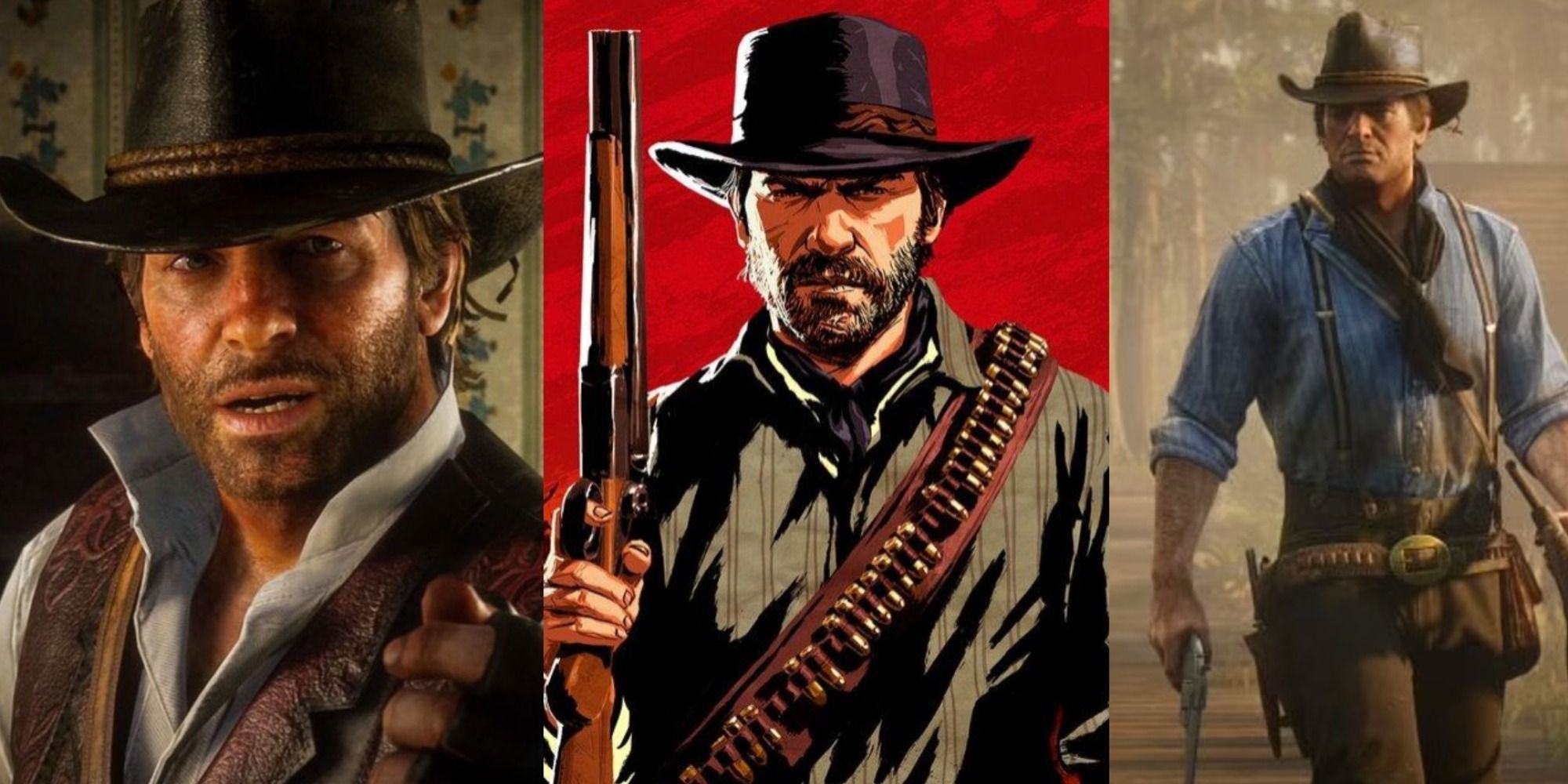 Collage of Arthur Morgan images from RD2