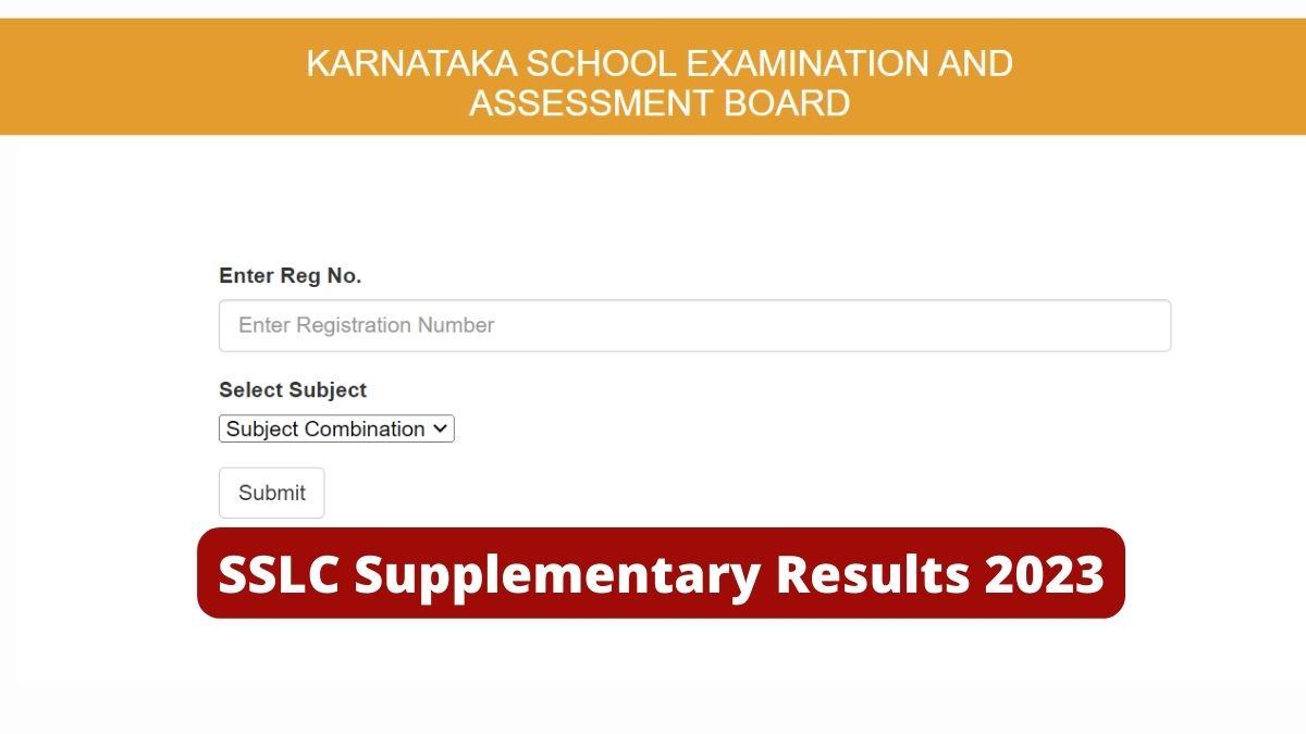 SSLC Supplementary Results 2023 Today