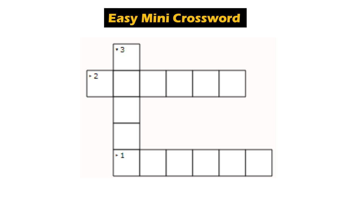 Mini Crossword with Answers