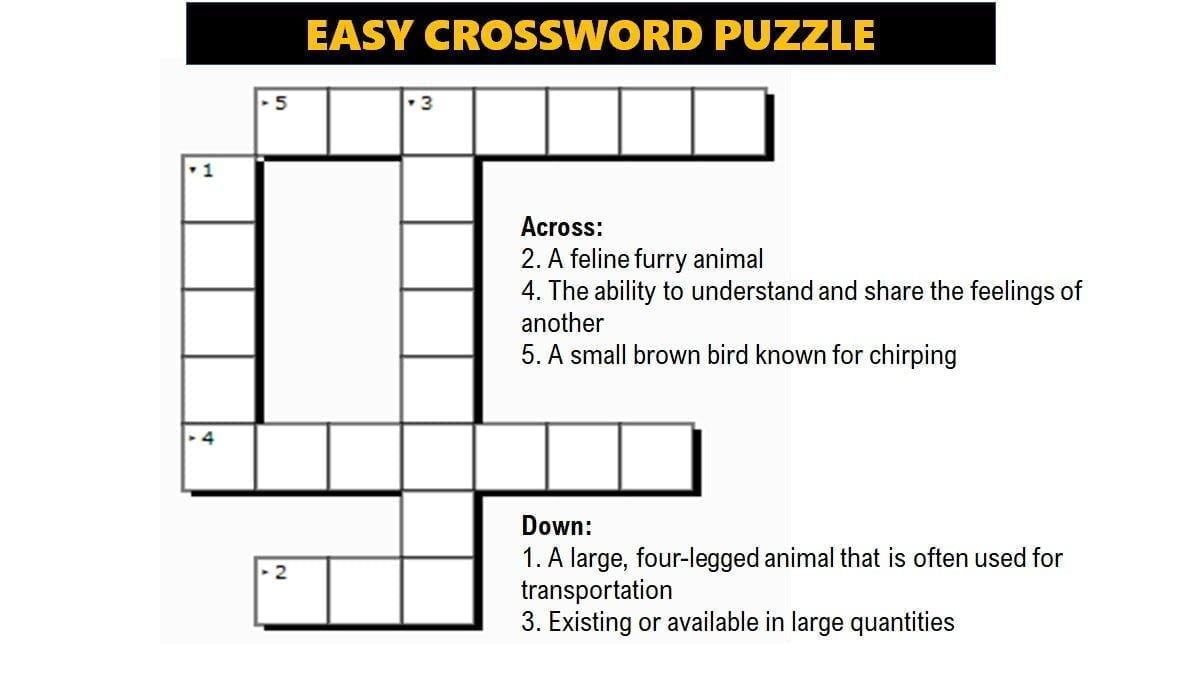 Mini Crossword with Answers