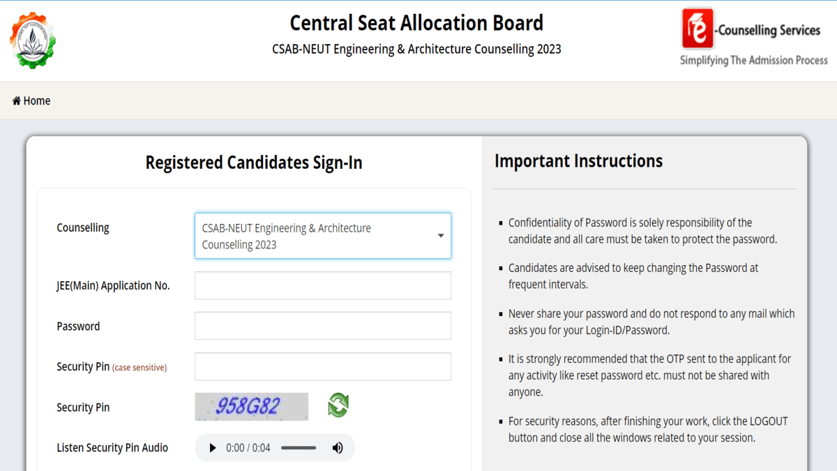 CSAB NEUT Registration 2023 Starts