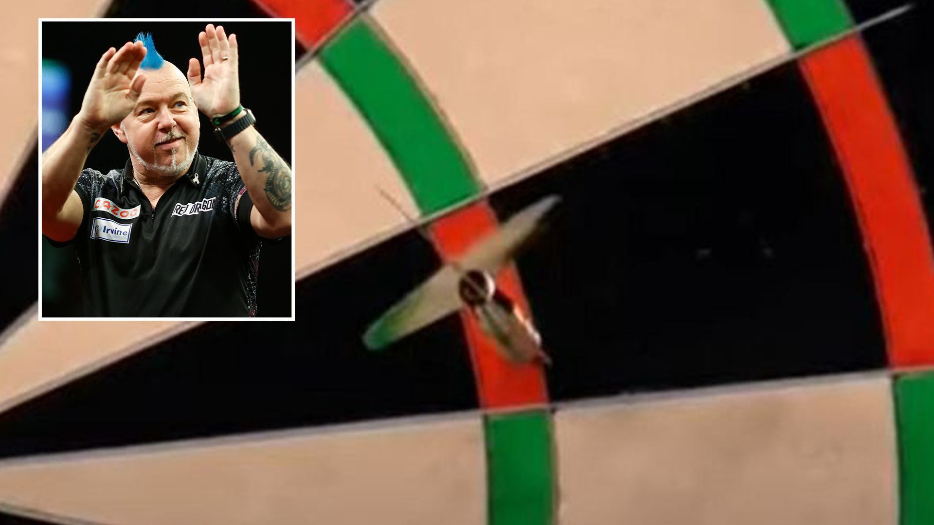 Strange darts optical illusion when Peter Wright hits a triple 13, but fans are convinced he missed... so what do you see?