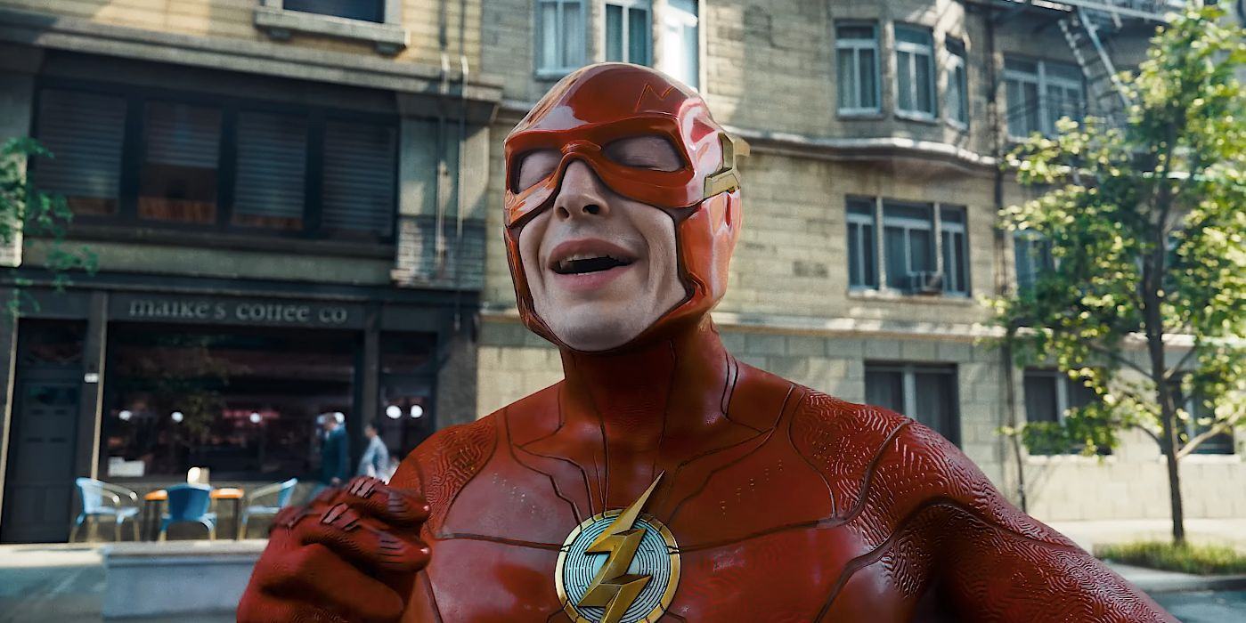 Ezra Miller Looking Dazed as Barry Allen in The Flash