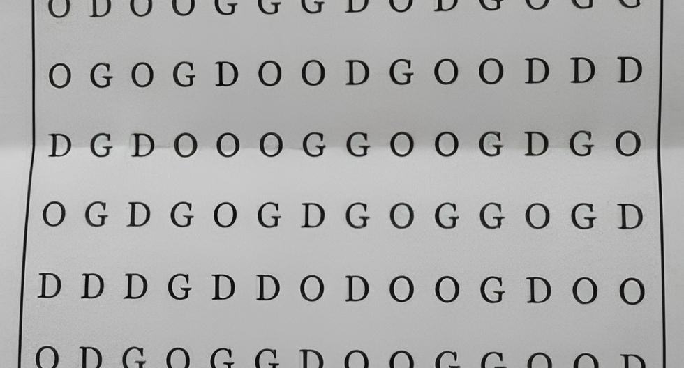 Visual challenge: You have 5 seconds to find the word 'DOG' in this word puzzle