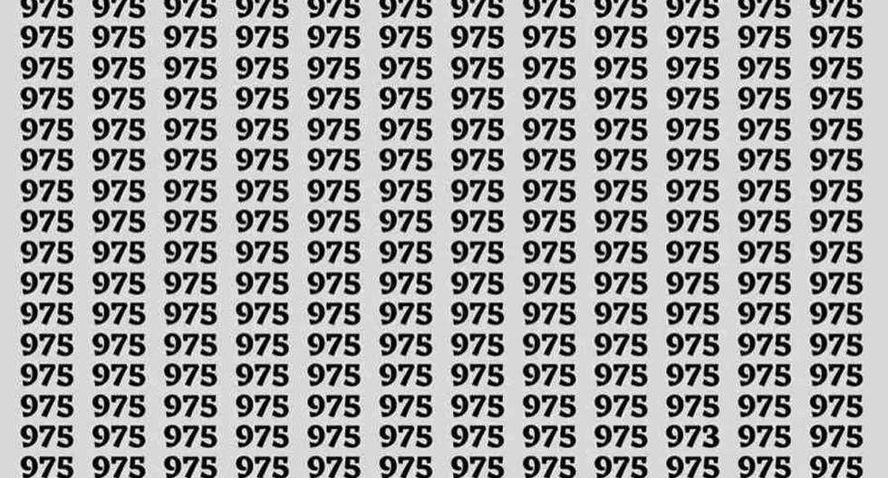 You have eagle eyes if you can spot the number 973 out of 975 in 3 seconds!