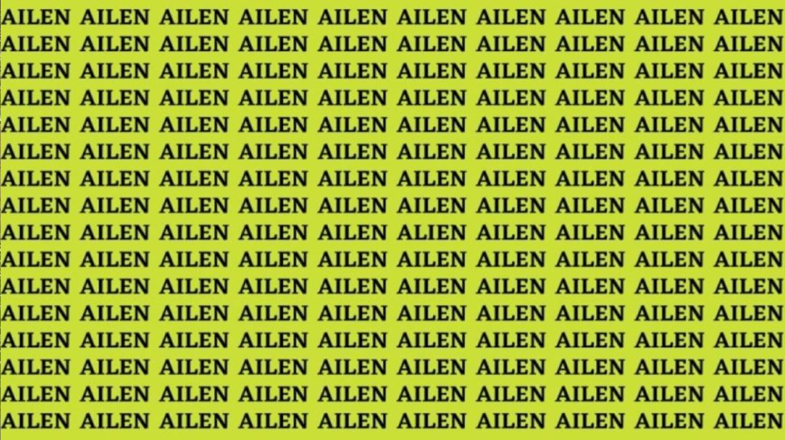 Your IQ could be out of this world if you can spot the word 'alien' in five seconds in this brain teaser