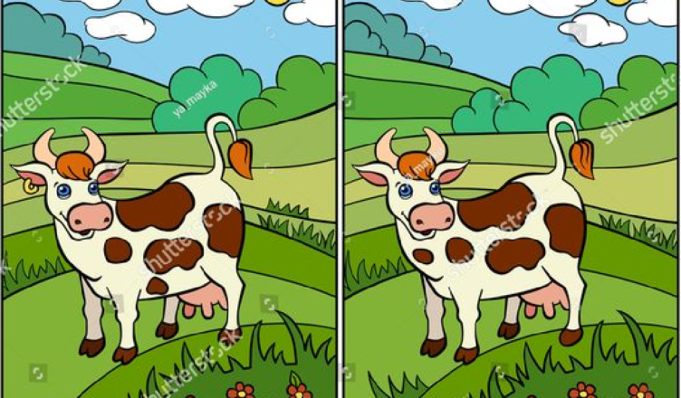 An optical illusion.  Can you find 12 differences in these 2 pictures???