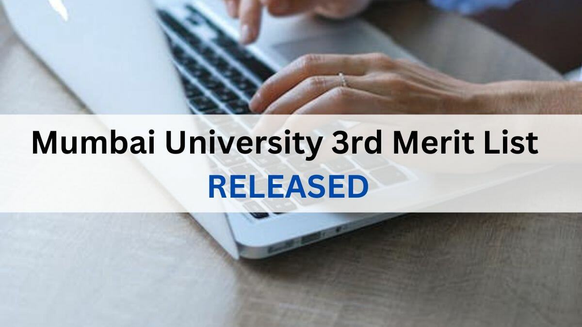 Mumbai University 3rd Merit List 2023 Released