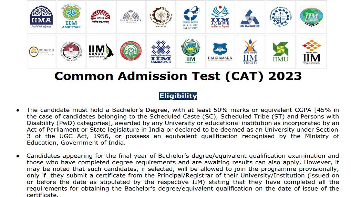 IIM CAT 2023 Eligibility Criteria