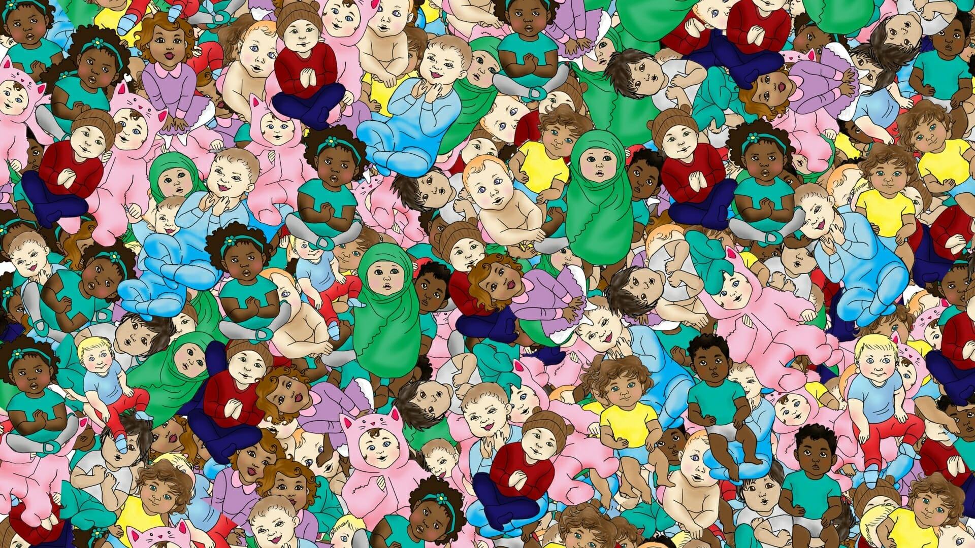 Can YOU spot the one sleeping baby in these playful tots? Take a close look at our baffling brainteaser now