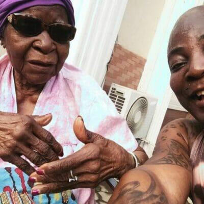 Charly Boy Shares Emotional Moment With His 101-Year Old Mother (Video)