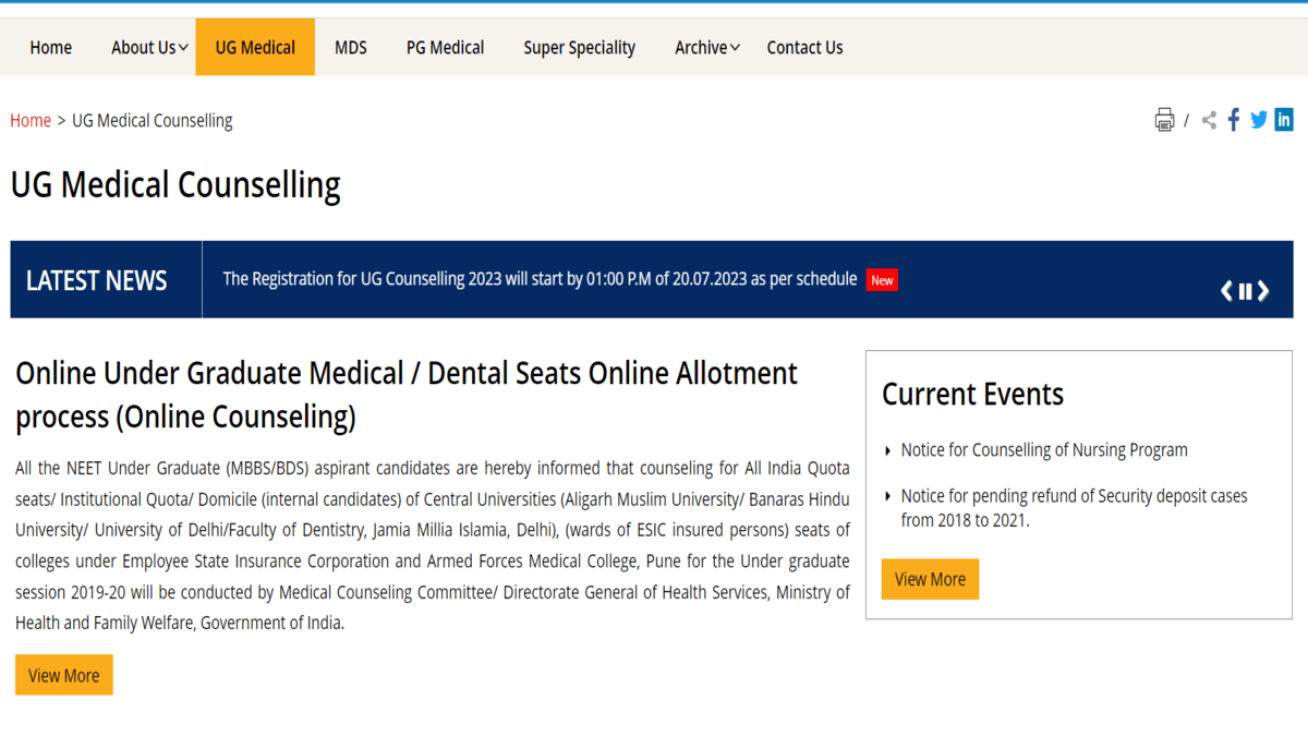 NEET UG Counselling 2023 Choice filling and locking begins