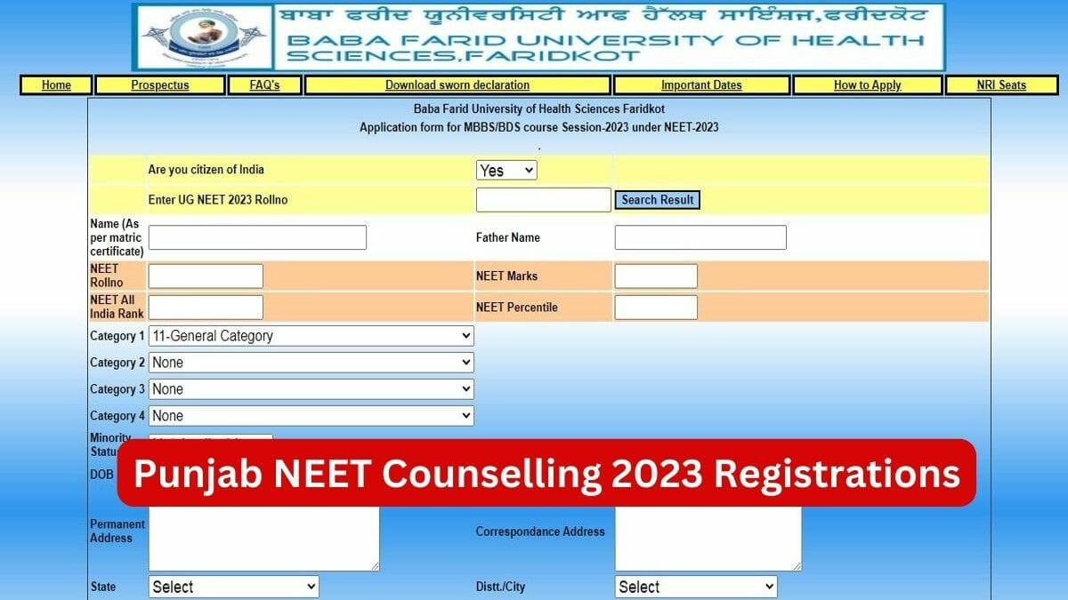 Punjab NEET Counselling 2023