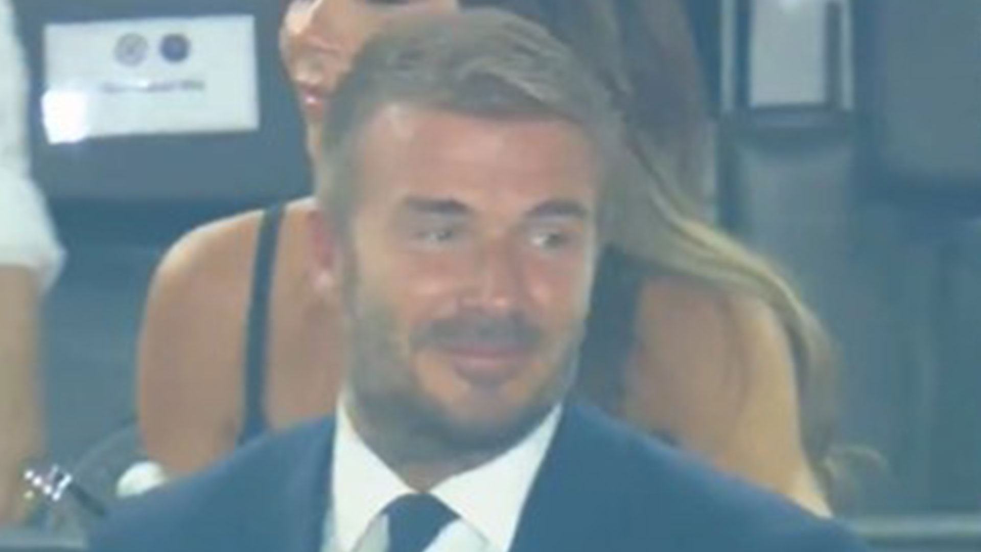 David Beckham in tears with wife Victoria after watching Lionel Messi's last-gasp debut winner for his Inter Miami side