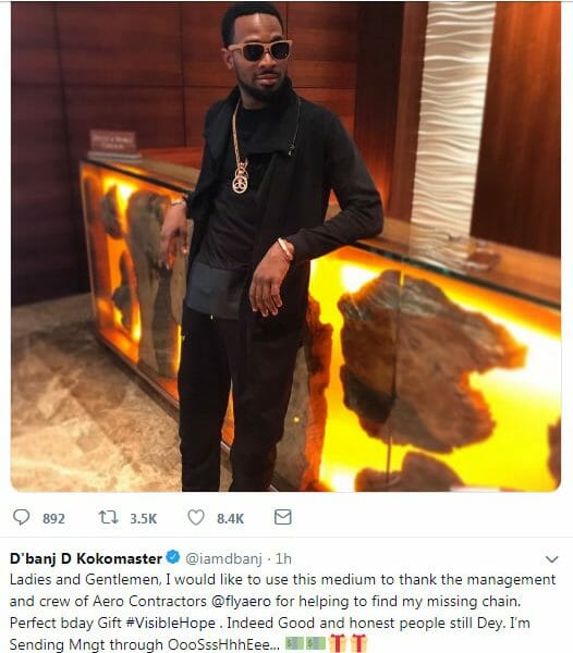 D’banj’s Missing Gold Chain Found