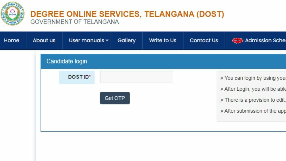 TS DOST Seat Allotment 2023 Phase 3 Result