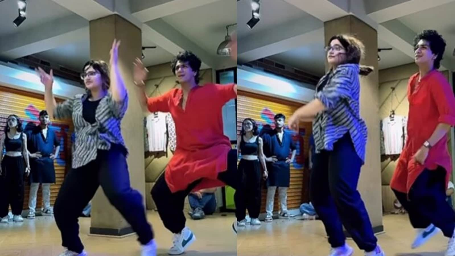 Duo's energetic dance to Dilli Waali Girlfriend will make you groove too. Watch