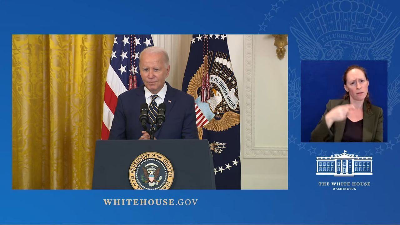 A viral clip makes netizens insinuate that Joe Biden claimed to cure cancer (Image via Youtube/The White House)