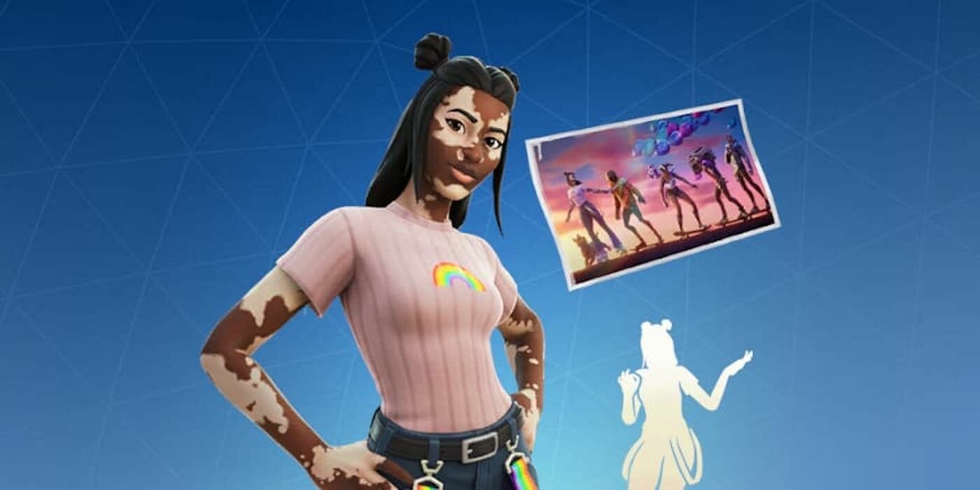 Fortnite's New Joy Character Has Vitiligo & Roller Skates