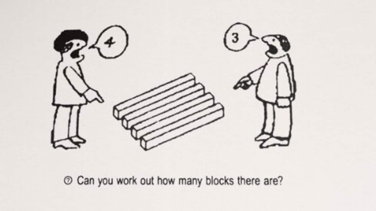 How many blocks do you see in this optical illusion?