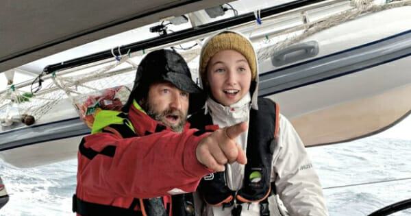 In a storm with 10 metre high waves