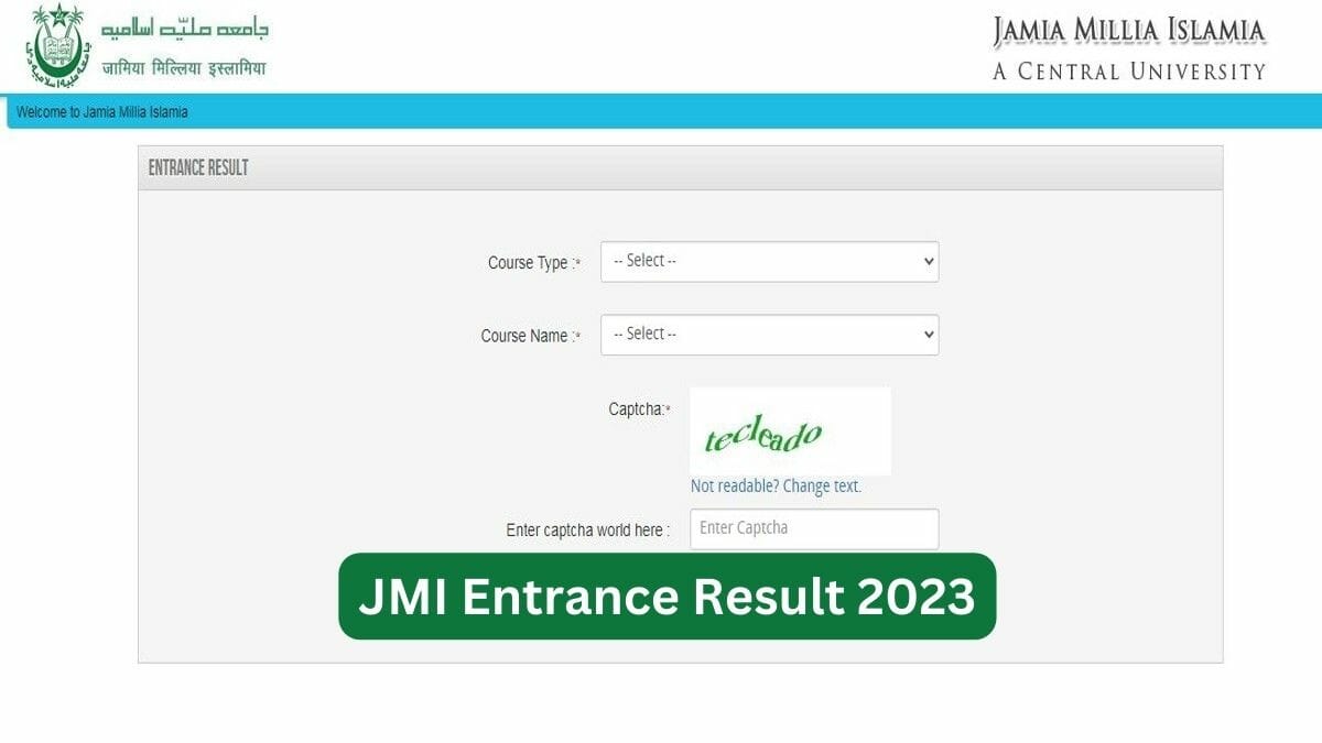 JMI Entrance Result 2023