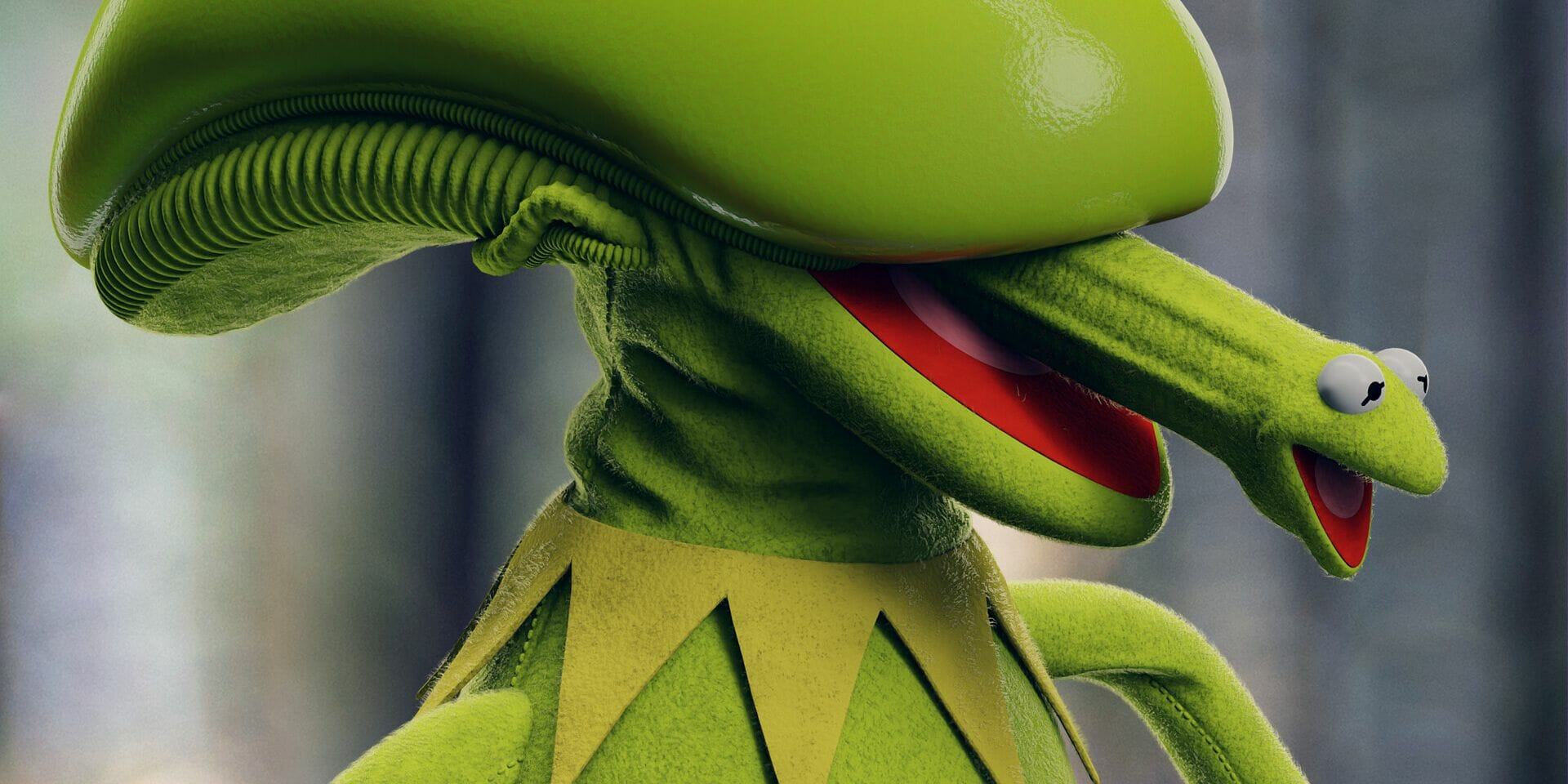 Kermit Becomes a Xenomorph In Terrifying Muppets & Alien Fan Art